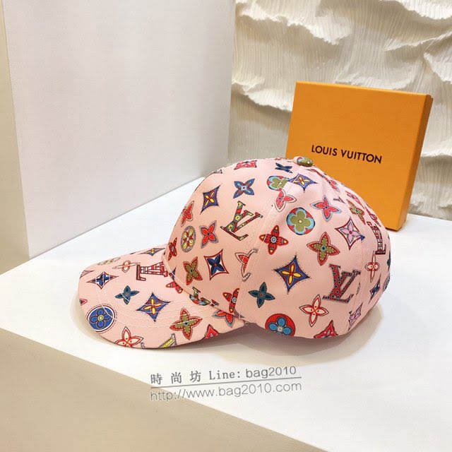 LV男女同款帽子 路易威登新款印花棒球帽鴨舌帽  mm1219